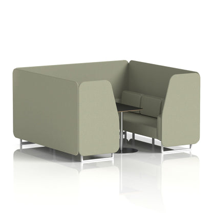Brixworth Booth With Black Table In Single Tone