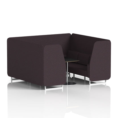 Brixworth Booth With Black Table In Single Tone
