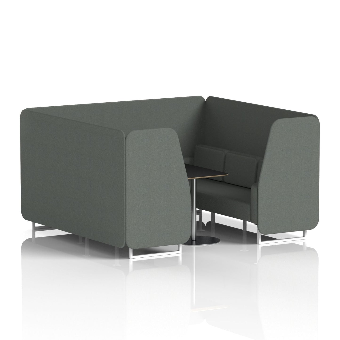 Brixworth Booth With Black Table In Single Tone