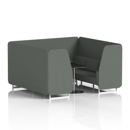 Brixworth Booth With Black Table In Single Tone