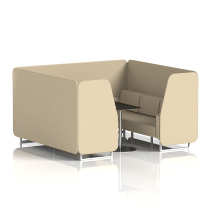 Brixworth Booth With Black Table In Single Tone