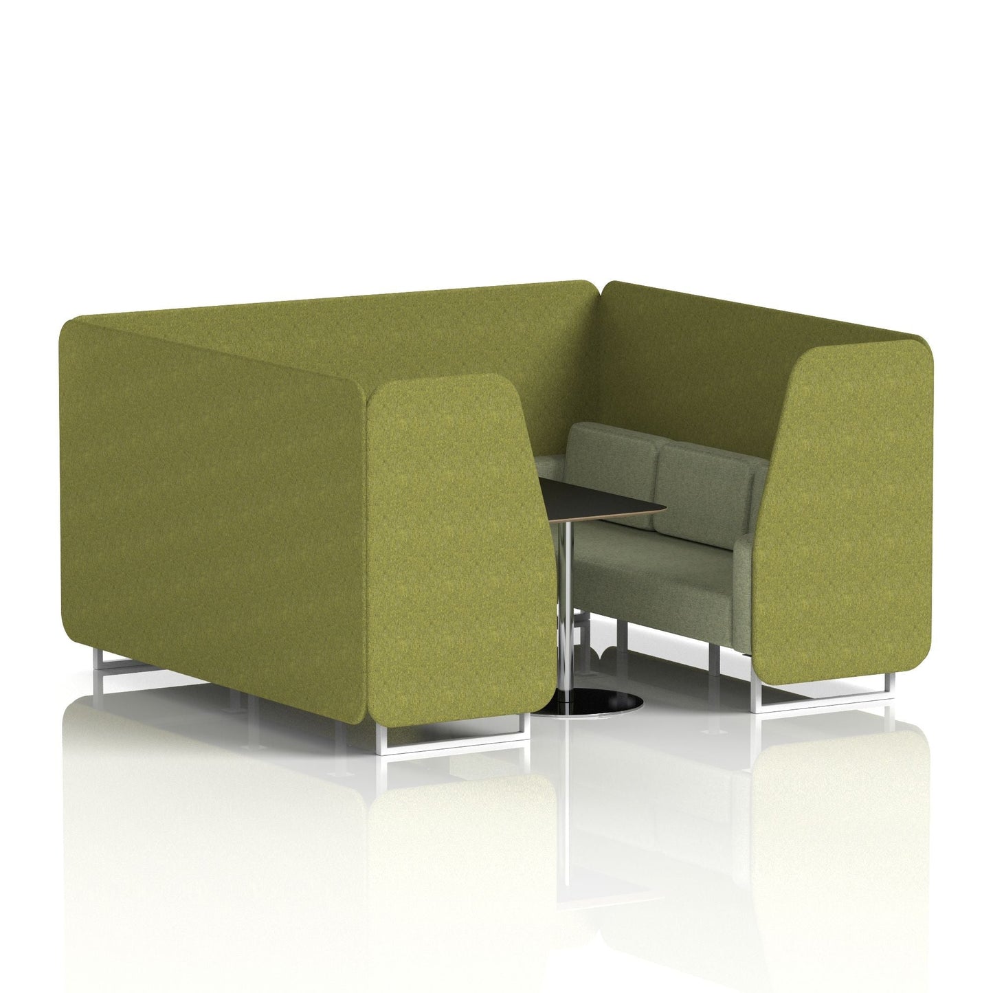 Brixworth Booth With Black Table In Two Tone