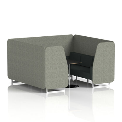 Brixworth Booth With Black Table In Two Tone