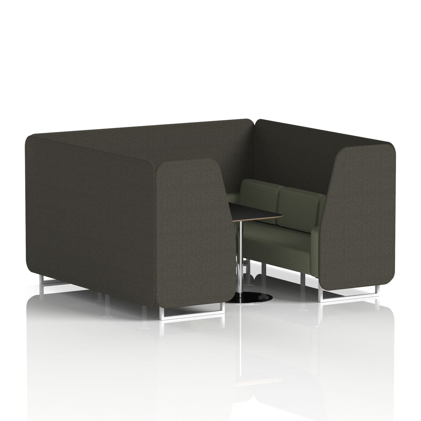 Brixworth Booth With Black Table In Two Tone