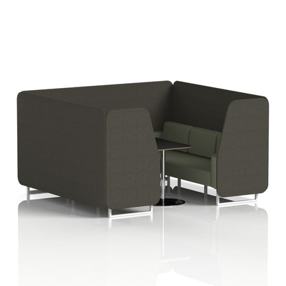 Brixworth Booth With Black Table In Two Tone