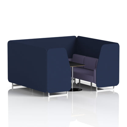Brixworth Booth With Black Table In Two Tone