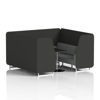 Brixworth Booth With Black Table In Two Tone