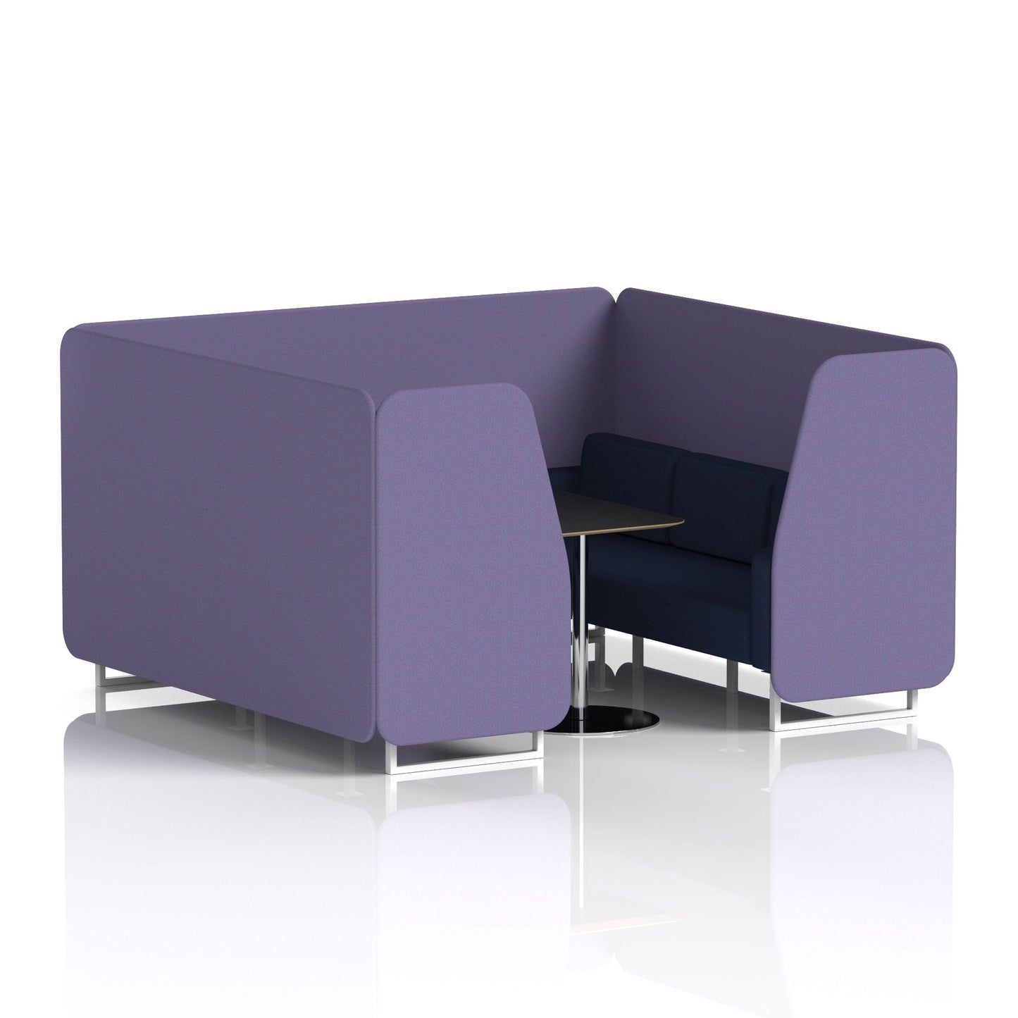 Brixworth Booth With Black Table In Two Tone