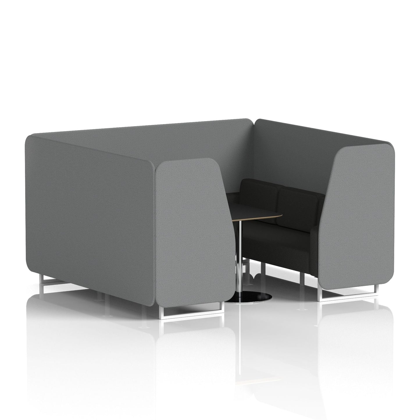 Brixworth Booth With Black Table In Two Tone