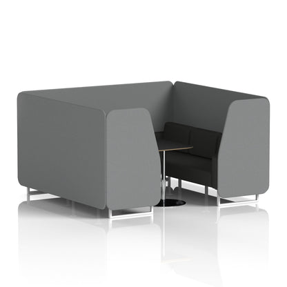 Brixworth Booth With Black Table In Two Tone