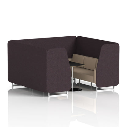 Brixworth Booth With Black Table In Two Tone