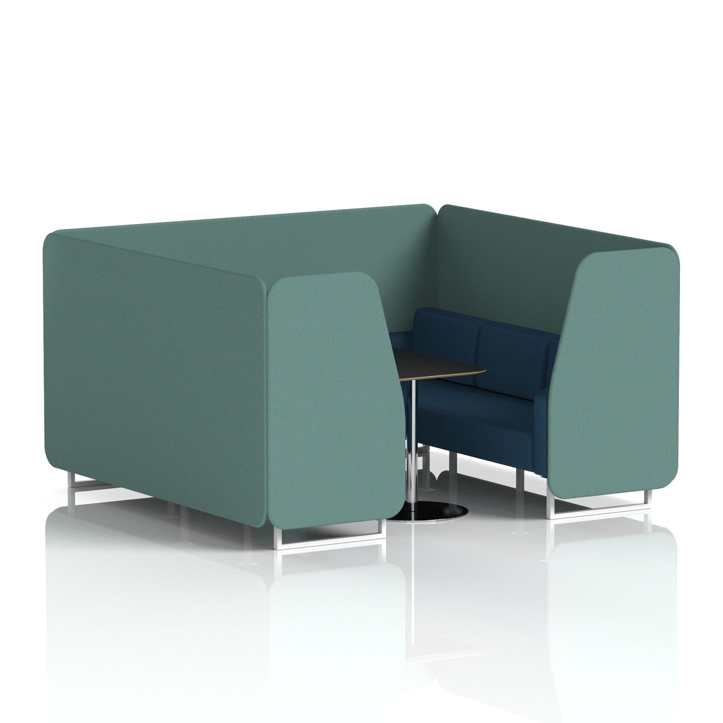 Brixworth Booth With Black Table In Two Tone