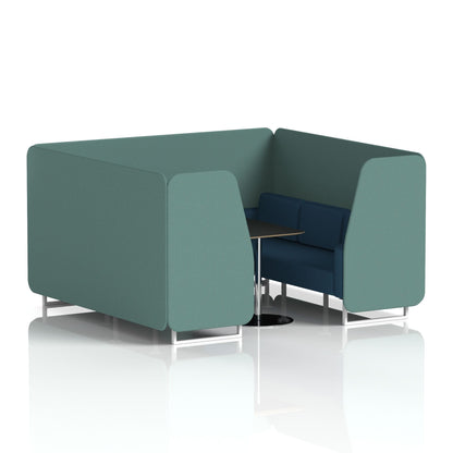 Brixworth Booth With Black Table In Two Tone