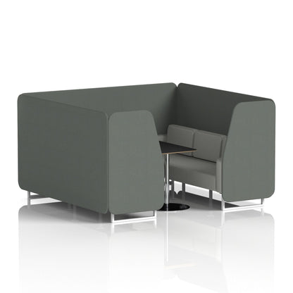 Brixworth Booth With Black Table In Two Tone