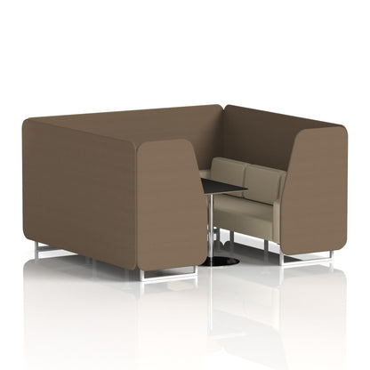 Brixworth Booth With Black Table In Two Tone