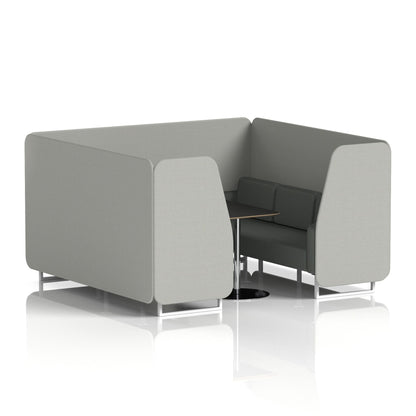 Brixworth Booth With Black Table In Two Tone