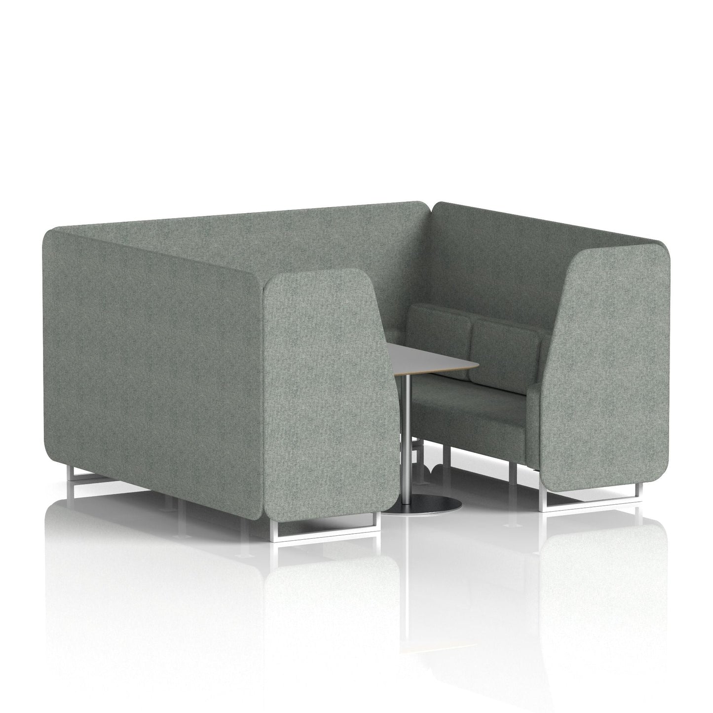 Brixworth Booth With Grey Table In Single Tone