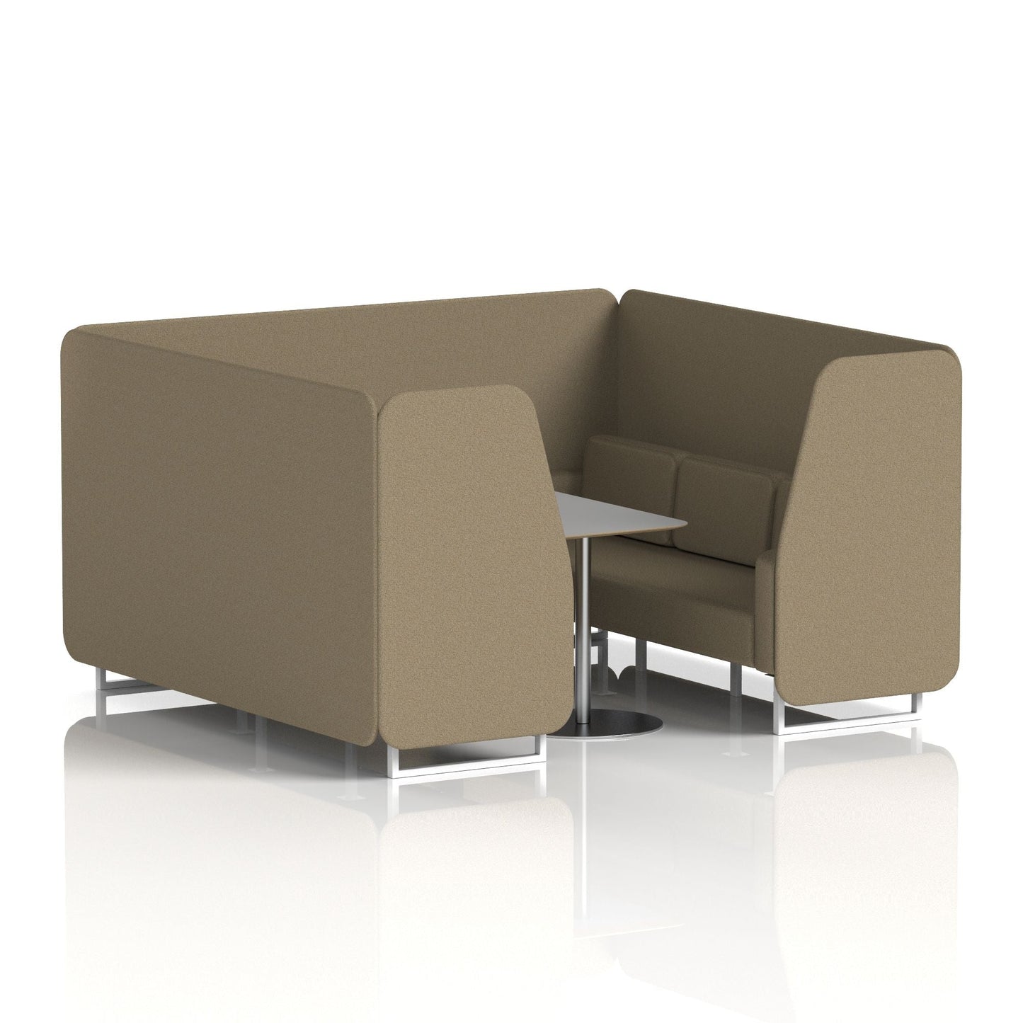 Brixworth Booth With Grey Table In Single Tone