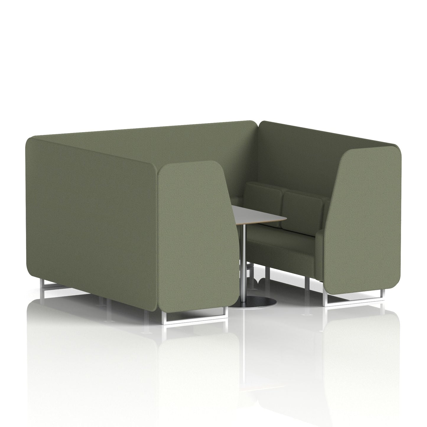 Brixworth Booth With Grey Table In Single Tone
