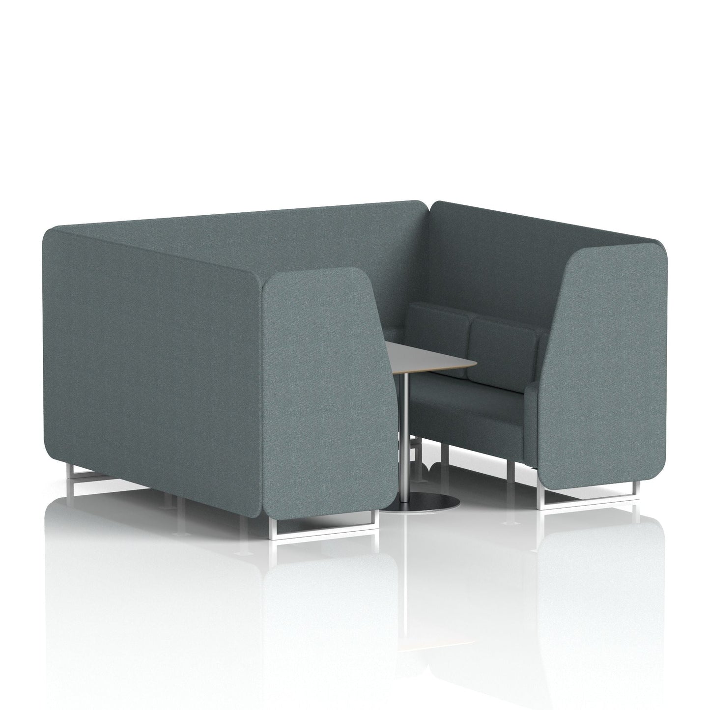 Brixworth Booth With Grey Table In Single Tone
