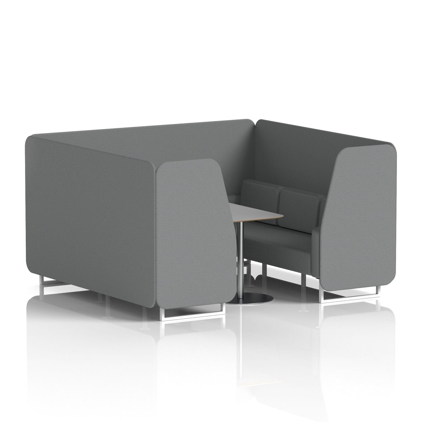 Brixworth Booth With Grey Table In Single Tone