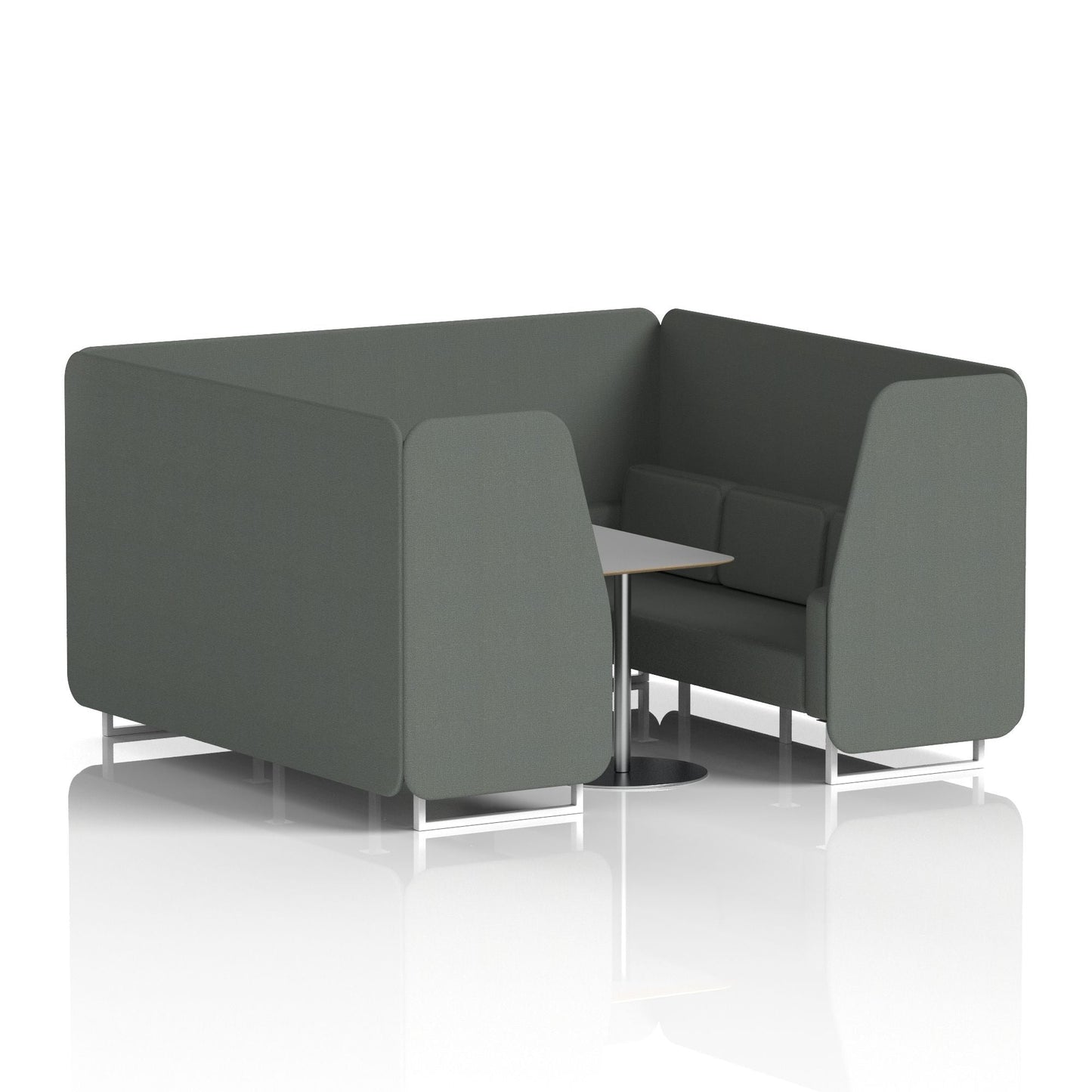 Brixworth Booth With Grey Table In Single Tone