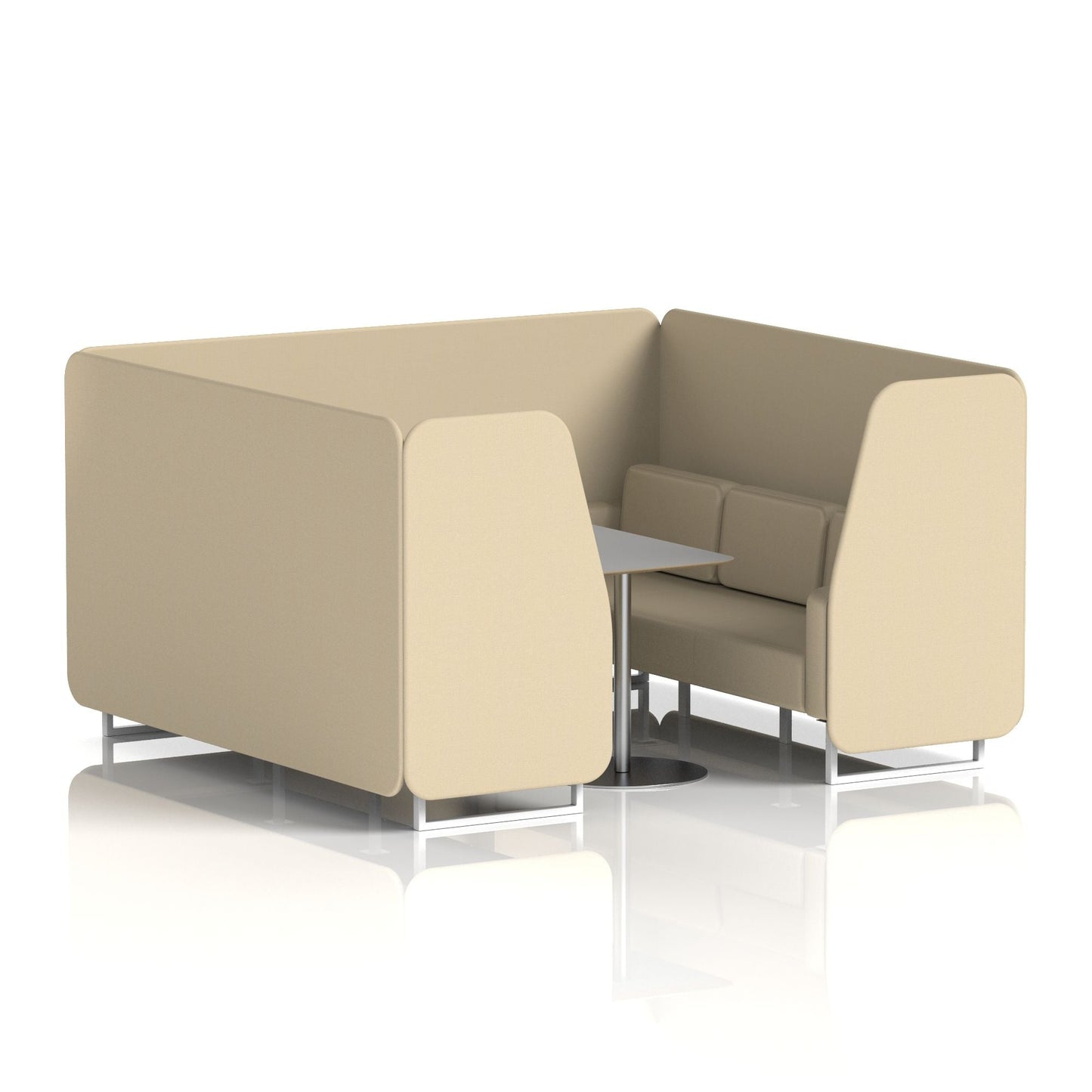 Brixworth Booth With Grey Table In Single Tone