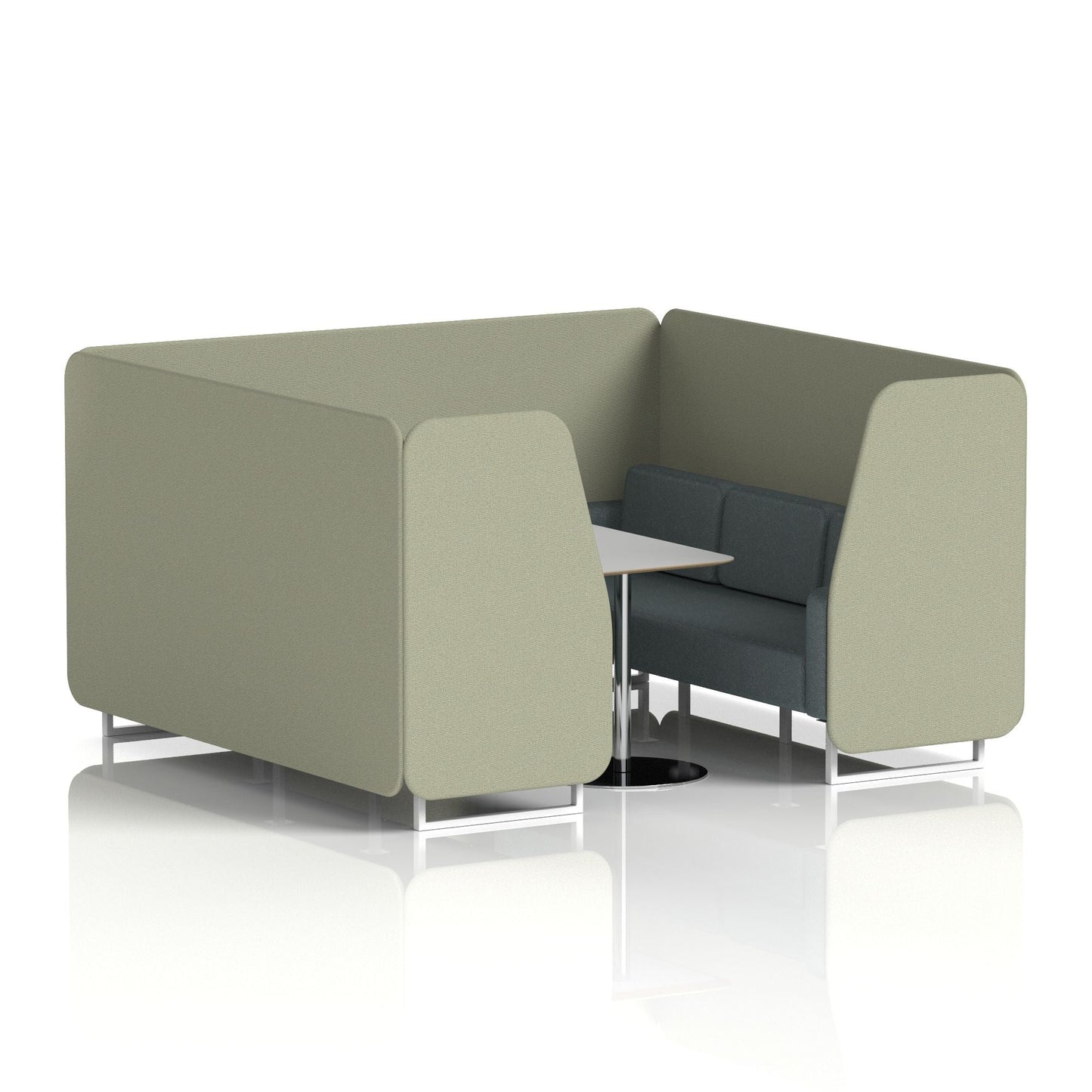 Brixworth Booth With Grey Table In Two Tone