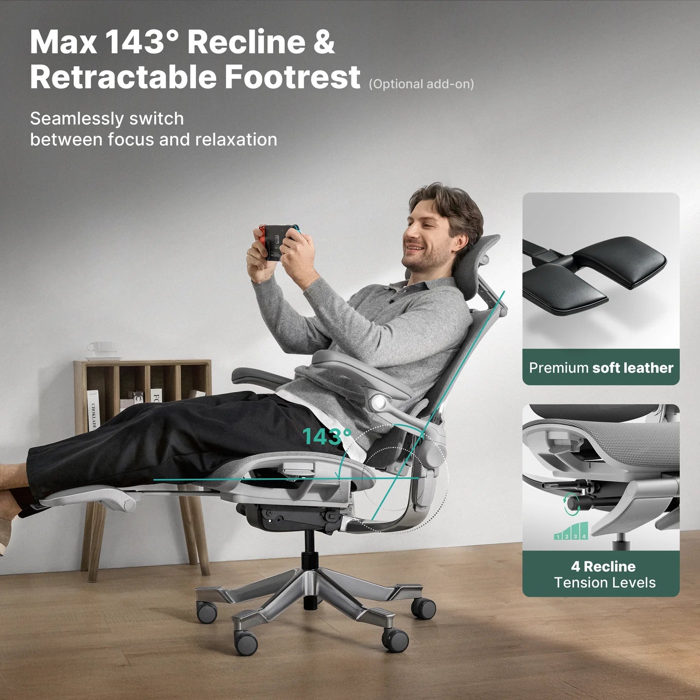 Hinomi H2 Pro Ergonomic Office Chair with Bi-Pivot Armrest