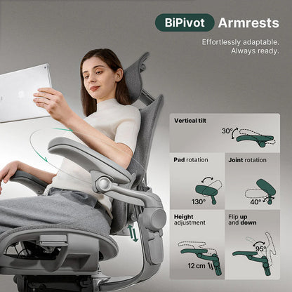 Hinomi D3 Ergonomic TriFlo™ Lower Back Support Office Chair