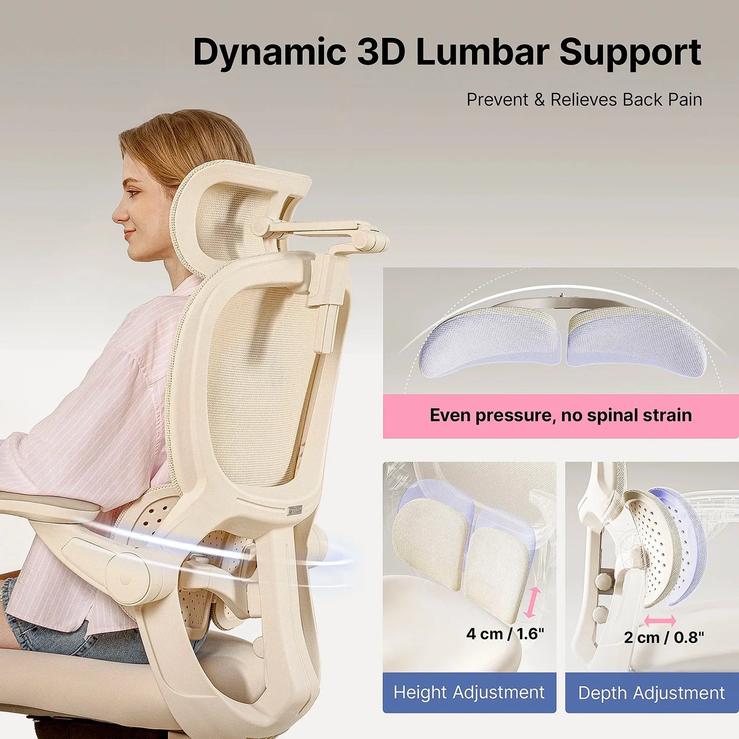 Hinomi Q2 Ergonomic Office Chair with Multi-Adjustable Armrests