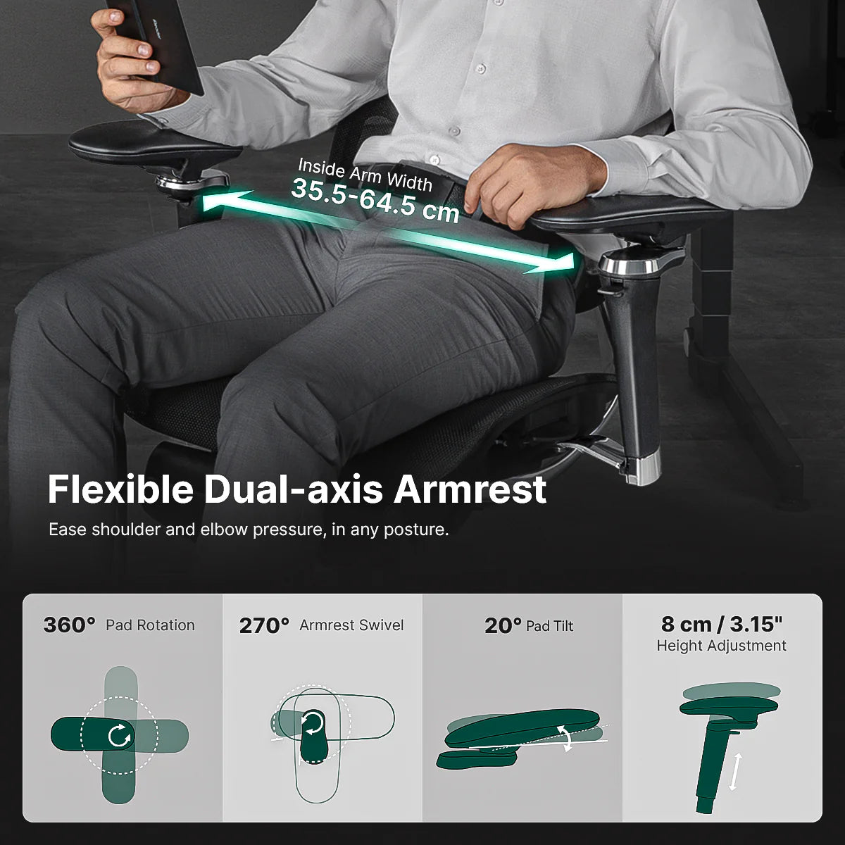 Hinomi X2 Pro Ergonomic Chair with Footrest for Home Office